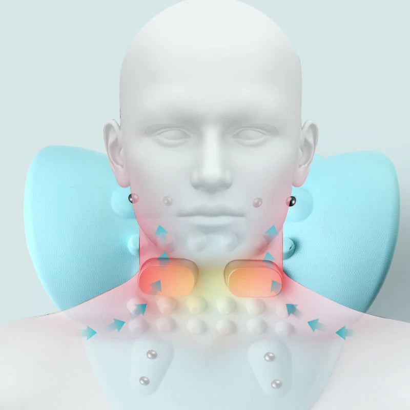 Neck Massager Adults Cervical Spine Relief Traction Portable Neck Head Acupuncture Point Massage Pillow Neck Massager Adults Cervical Spine Relief Traction Portable Neck Head Acupuncture Point Massage Pillow